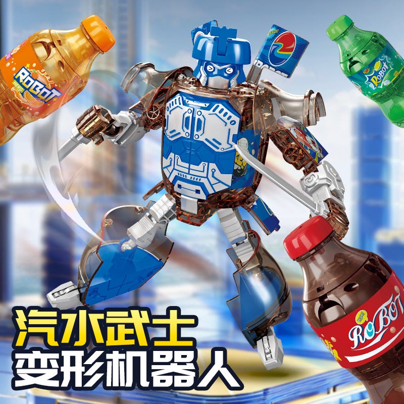 Soda Warrior Drink Transformation Robot Toy Model Hand Model Creative Children'S Day Gift - Image 2